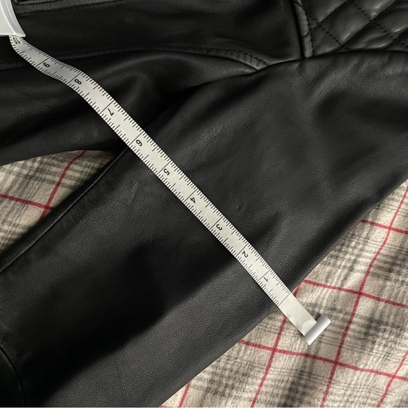 All Saints Black-Gray Cargo Leather Biker Jacket - Picture 10 of 11